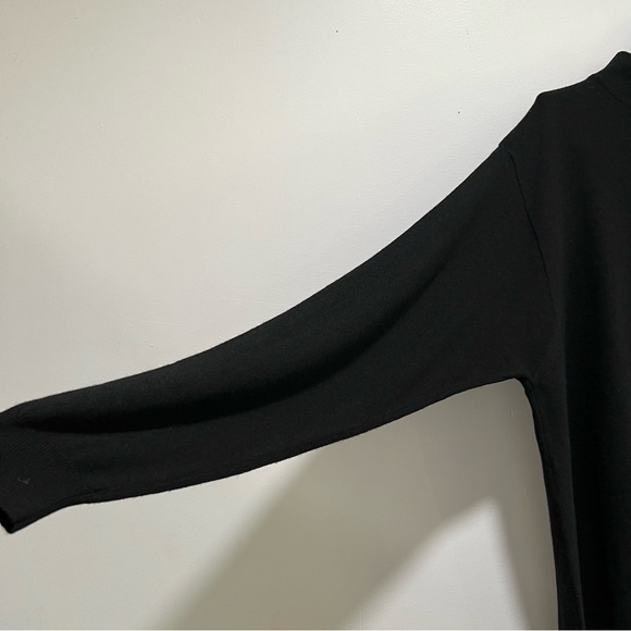 New Paolo Valenzi Women’s Wool & Cashmere Sweater  Mock Neck Size L Black - Picture 3 of 8